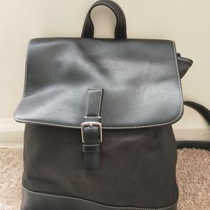 Coach Black Nylon & Leather Backpack Cute